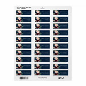 Boho Floral Burgundy Navy Rücksendeadresse (Vorne)