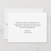 Boho Floral Burnt Orange Burgundy Brautparty Dankeskarte (Rückseite)