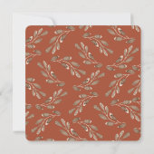 Boho Floral Burnt Orange Save the Date Card Einladung (Rückseite)