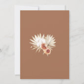 Boho Floral Burnt Orange Save the Date Card Einladung (Rückseite)