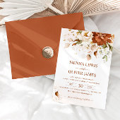 Boho Floral Burnt Orange Terracotta Wedding Einladung