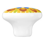 Boho Floral Burst Keramikknauf (Seitenansicht)