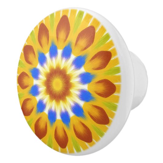 Boho Floral Burst Keramikknauf (Rechts)