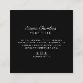 Boho Floral Business Card Quadratische Visitenkarte (Rückseite)