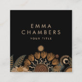 Boho Floral Business Card Quadratische Visitenkarte (Vorderseite)
