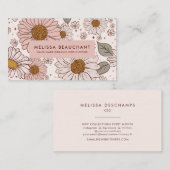 Boho Floral Business Card Visitenkarte (Vorne/Hinten)