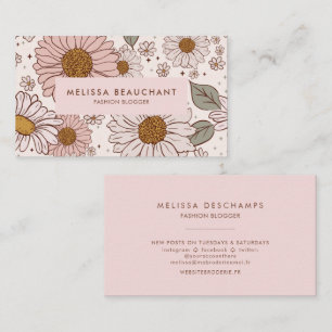 Boho Floral Business Card Visitenkarte