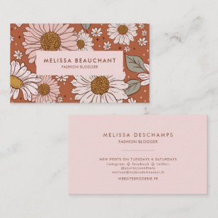 Boho Floral Business Card Visitenkarte