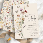 Boho Floral Butterfly Babydusche Einladung<br><div class="desc">Boho Floral Butterfly Baby Dusche Einladung . Suchen Sie eine einzigartige böhmische Atmosphäre, um Ihre Freunde und Familie zu beeindrucken? Die elegante und farbenfrohe Farbpalette aus Bräune, Braun, Rost, Terrakotta und Bronze-Orange ist das Motto der diesjährigen Babyduschen. Aquarellschmetterlinge, rustikales Trockenrasen, Blätter und Vintage Wildblumen sind atemberaubende Details für Ihre moderne...</div>