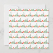 Boho Floral Cactus Baby Shower Einladung (Rückseite)