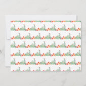 Boho Floral Cactus Baby Shower Einladung (Rückseite)