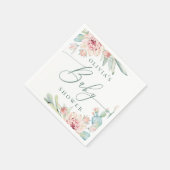 Boho Floral Cactus | Desert Botanical Baby Shower Serviette (Ecke)