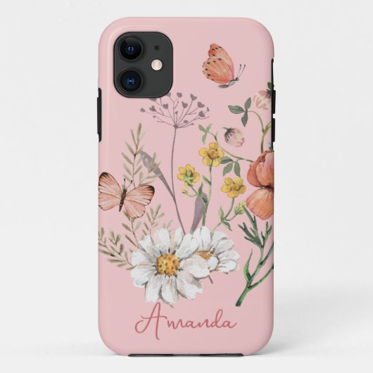 Boho Floral Case-Mate iPhone Hülle (Rückseite)