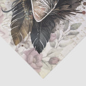 Boho Floral Cat Watercolor Seidenpapier (Detail)