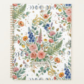 Boho Floral Celestial Moon  & Snakes Botanical Planer (Vorderseite)