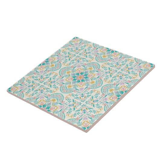 Boho Floral Ceramic Tile Fliese (Seite)