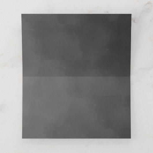 Boho Floral Chalkboard Platzkarte (Innenseite Aufgefaltet)