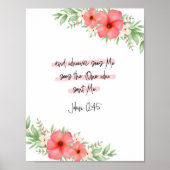 Boho Floral Christlich Bible Verse John 12:45 Poster (Vorne)