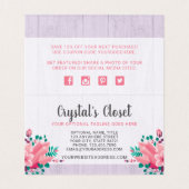 Boho Floral Clothes Hanger Boutique Danke (Innenseite Aufgefaltet)