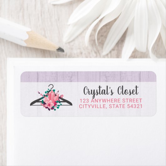 Boho Floral Clothes Hanger Boutique Rücksendeadres (Insitu)