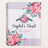 Boho Floral Clothes Hanger Closet Fashion Boutique Planer (Vorderseite)