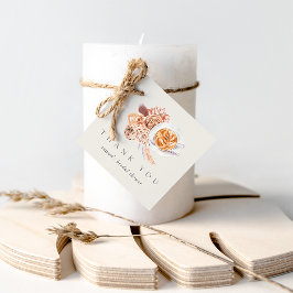 Boho Floral Coffee Brautparty Vielen Dank Geschenkanhänger