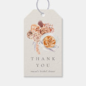 Boho Floral Coffee Brautparty Vielen Dank Geschenkanhänger (Vorderseite)