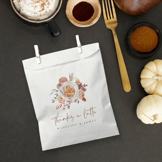 Boho Floral Coffee "Danke a Latte" Geschenktütchen