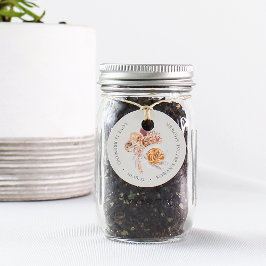 Boho Floral Coffee "Liebe is Brewing" Brautparty Geschenkanhänger