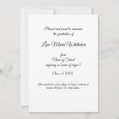 Boho Floral College Graduation Announcement Ankündigung (Rückseite)