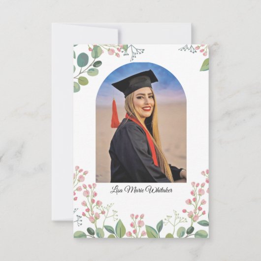 Boho Floral College Graduation Party  (Vorderseite)