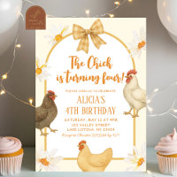 Boho Floral Coquette Chicken Girl Birthday