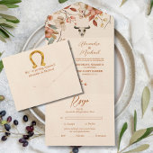 Boho Floral Country Western Wedding All In One Einladung