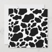 Boho Floral Cow Print Western Brautparty Einladung (Rückseite)