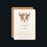 Boho Floral Cow Skull Western QRcode Save the Date Einladung<br><div class="desc">Boho Floral Skull Western Hochzeit Foto Save the Date Einladung/Ankündigung mit QR-Code - Verkünden Sie Ihr besonderes Datum mit einer Touch von rustikalem Charme und böhmischer Eleganz mit unserem Boho Floral Skull Western Hochzeit Sichern Sie das Datum . Diese faszinierende Einladung verbindet den edlen Reiz eines Kuhschädels mit der sanften...</div>