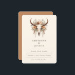 Boho Floral Cow Skull Western QRcode Save the Date Einladung<br><div class="desc">Boho Floral Skull Western Hochzeit Foto Save the Date Einladung/Ankündigung mit QR-Code - Verkünden Sie Ihr besonderes Datum mit einer Touch von rustikalem Charme und böhmischer Eleganz mit unserem Boho Floral Skull Western Hochzeit Sichern Sie das Datum . Diese faszinierende Einladung verbindet den edlen Reiz eines Kuhschädels mit der sanften...</div>