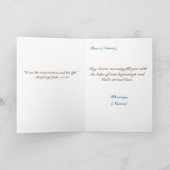 Boho Floral Cross Easter Karte (Innenseite)