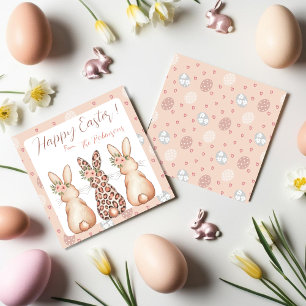 Boho Floral Crown Bunnies OsterBrauch Feiertagskarte