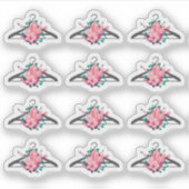 Boho Floral Crystals Clothes Hanger Fashion Closet Aufkleber (Vorderseite)