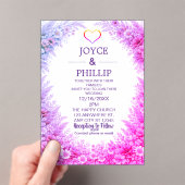 Boho Floral Custom Wedding Invites Cards Acryleinladungen (Insitu (Handheld))