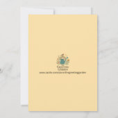 Boho Floral Custom Wedding Invites Cards Einladung (Rückseite)