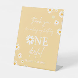 Boho Floral Daisy Groovy Birthday Party Gefallen Sockelschild