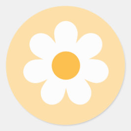 Boho Floral Daisy Groovy Geburtstagsparty Favorite Runder Aufkleber