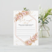 Boho Floral Date Night Ideas Card Einladung (Stehend Vorderseite)