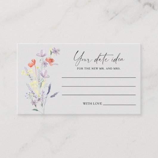 Boho Floral Datum Ideen Nacht \ Datum jar Begleitkarte (Vorderseite)