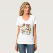 Boho floral design with the phrase “Bloom without T-Shirt (Vorderseite Vollansicht)