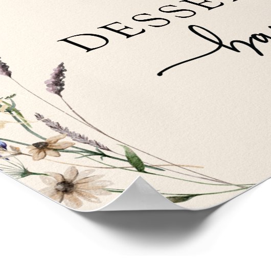 Boho Floral Dessert Poster (Ecke)