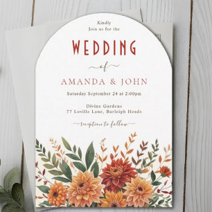 Boho Floral Divine All Seasons Wedding Einladung