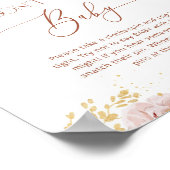 Boho floral Don't say baby game Poster (Ecke)