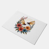 Boho Floral Dragonfly Fußmatte (Schrägansicht)